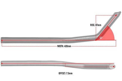 PROFILE DESIGN ( �v���t�@�C�� �f�U�C�� ) TT�o�C�N�p�n���h���o�[�iDH�n���h���o�[�j 52A ALUMINUM EXTENSIONS ( 52A �A���~�j�E�� �G�N�X�e���V���� ) �u���b�N 400mm
