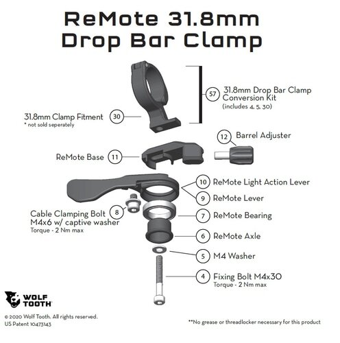 WOLFTOOTH ( �E���t�g�D�[�X ) �V�[�g�|�X�g�p�[�c REMOTE BARREL ADJUSTER ( �����[�g �o���� �A�W���X�^�[ )