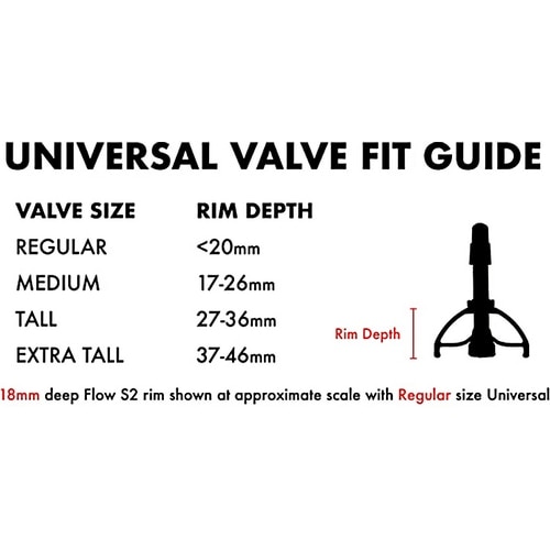STANS ( スタンズ ) バルブ&エクステンション UNIVERSAL VALVE SET ( ユニバーサル バルブセット ) ミディアム(44mm)
