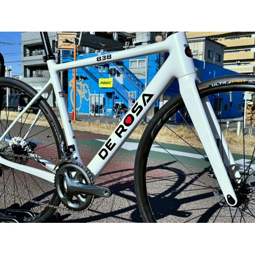 DE ROSA ( デローザ ) フラットバーロード 838 DISK 府中多摩川店オリジナル完成車 ホワイト グロッシー 50 (身長目安170cm前後)