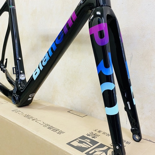 BIANCHI ( ビアンキ ) シクロクロスフレーム ZOLDER PRO Frame Set ( ゾルダー プロ フレームセット ) アウトレット ブラック / パープル レインボー 56 (身長目安180cm前後)