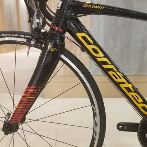 CORRATEC ( コラテック ) ロードバイク 【元試乗車】 DOLOMITI 105 RS100 ( ドロミテ ) ブラック/イエロー 46 ( 身長目安165cm前後 )
