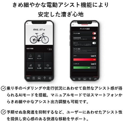 SmaChari ( スマチャリ ) 電動アシスト自転車(e-bike) RAIL ST-E 【耐パンク特別仕様車】 ( レイル エスティー イー ) マットブラック 440 ( 身長目安165-180cm前後 )