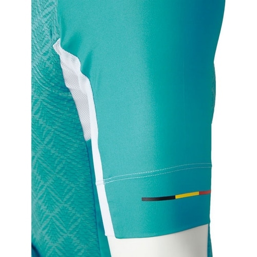 KAPELMUUR ( カペルミュール ) 半袖ジャージ 半袖ジャージ ボタニカルパターン アウトレット特価品 エメラルド S レディース