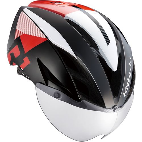 OGK　KABUTO ( オージーケーカブト ) スポーツヘルメット 【 特価商品 】 AERO-R1 CV ( エアロ R1 CV ) G1-レッド  S/M ( 55-58cm )