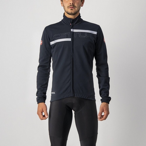 CASTELLI ( カステリ ) ジャケット TRANSITION 2 JKT 越谷店アウトレット特価品 ( トランジション2 ジャケット ) ライトブラック/ダークグレーシルバーリフレックス M