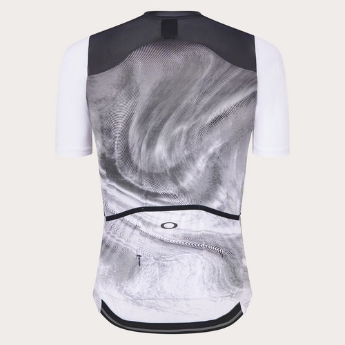 OAKLEY ( オークリー ) 半袖ジャージ ENDURANCE DAZZLE CAMO JERSEY ( エンデュランス ダズル カモ ジャージ ) グラディエントスワール ブラック/ホワイト L