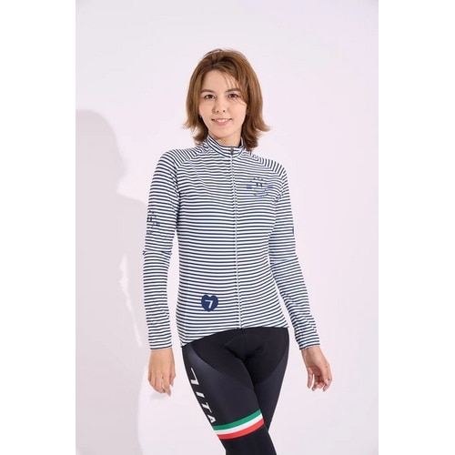 7-ITA ( ZuACeBG[ ) W[W POLKA STRIPE LADY LS JERSEY yAEgbgiz ( |JXgCv fB[X OX[uW[W ) zCg/lCr[ S fB[X