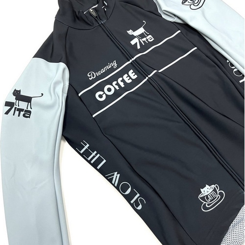 7-ITA ( セブンアイティエー ) 長袖ジャージ 【オンライン専売】 CAFE CAT LS JERSEY ( カフェキャット ロングスリーブジャージ ) グラファイト M