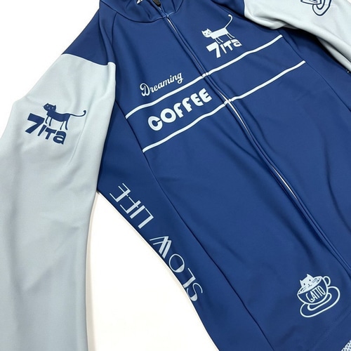 7-ITA ( セブンアイティエー ) 長袖ジャージ 【オンライン専売】 CAFE CAT LS JERSEY ( カフェキャット ロングスリーブジャージ ) ネイビー M