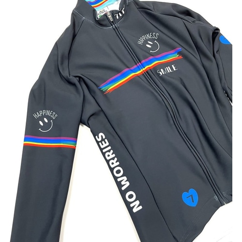 7-ITA ( セブンアイティエー ) 長袖ジャージ 【オンライン専売】 RAINBOW SMILE LADY LS JERSEY ( レインボー スマイル レディース ジャケット ) グラファイト M レディース