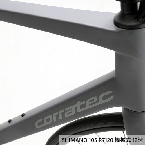 CORRATEC ( コラテック ) ロードバイク R.T.CARBON ( RT カーボン ) 105 Mech R7120 / WH-RS171 マットグレー/ライトグレー 47 (身長目安155cm前後)