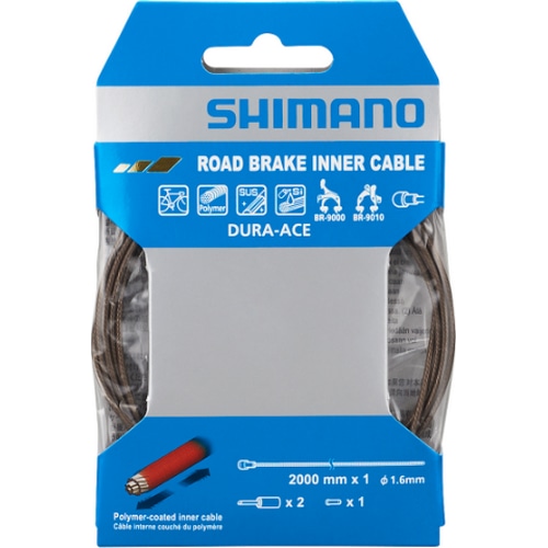 SHIMANO SMALL ( シマノ ) 機械式ケーブル類 ロード用ブレーキインナーケーブル ポリマーコーティング 1.6X2000mm