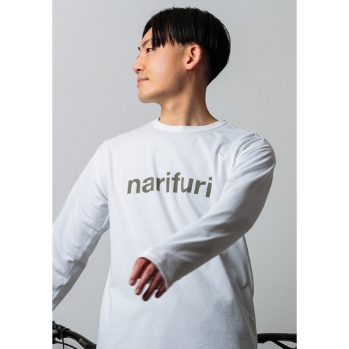 Nari-Furi ( ナリフリ ) Ｔシャツ・カジュアルウェア アクティブメッシュバックポケットロングTシャツ ホワイト XL