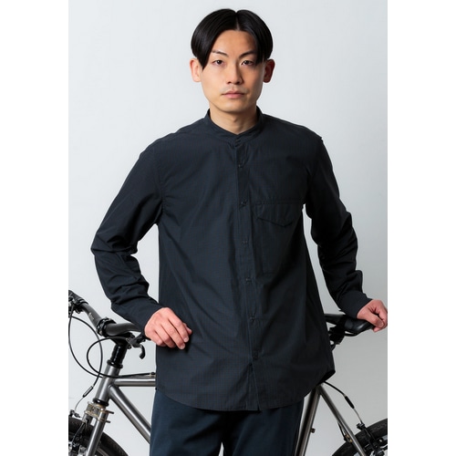 Nari-Furi ( ナリフリ ) Tシャツ・カジュアルウェア CORDURA ( コーデュラ ) タイプライターチェックベンチレーションシャツ ネイビー L