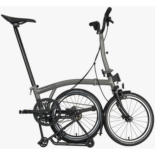 BROMPTON ( ブロンプトン ) 折りたたみ自転車 P Line Mid ( P ライン ミッド ) M4R リアキャリア付 Fizik Aliante R7 ストーム グレー メタリック YSオリジナル輪行バッグプレゼント