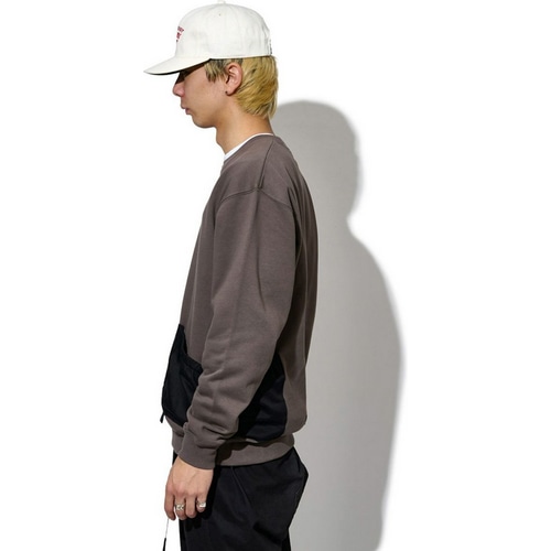 CHARI&CO ( チャリ アンド コー ) Ｔシャツ・カジュアルウェア GARDENER POCKET CREWNECK SWEAT (  ガーデナー ポケット クルーネック スウェット ) チャコール M