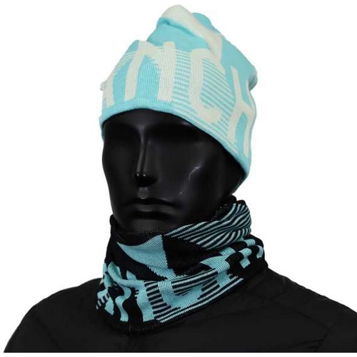 BIANCHI ( ビアンキ ) ネックウェア ニットスクリュービーニー ブラック/チェレステ