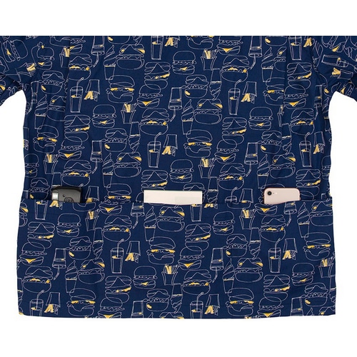 rin project ( リンプロジェクト ) Tシャツ・カジュアルウェア サイクリストアロハ バーガー ネイビー M