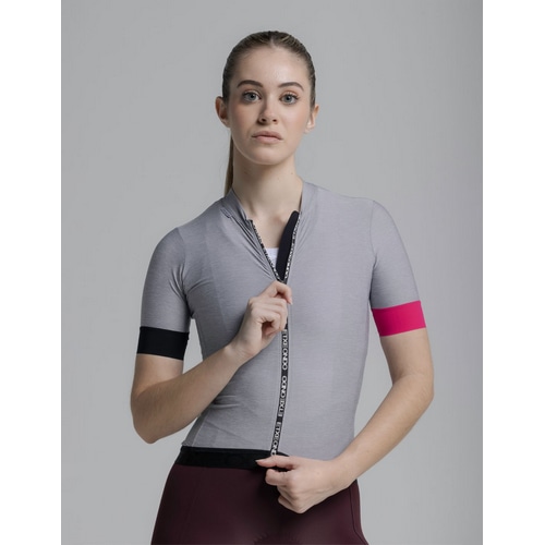 ETXE-ONDO ( エチェオンド ) 半袖ジャージ BASOA W JERSEY ( バソア ウィメンズ ジャージ ) メランジグレー XS レディース