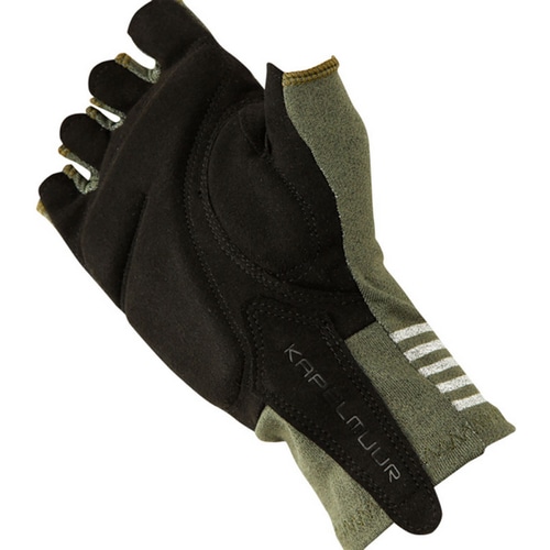 KAPELMUUR ( カペルミュール ) 指切りグローブ サイクルグローブボーダー カーキ S