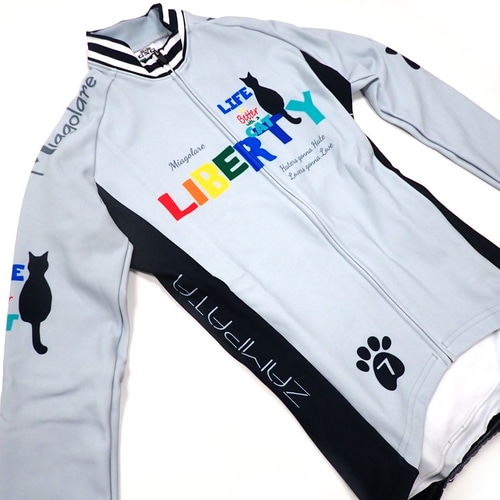 7-ITA ( セブンアイティエー ) 長袖ジャージ LIBERTY CAT LADY LS JERSEY ( リバティー キャット レディー ロングスリーブ ジャージ ) グレー XS レディース