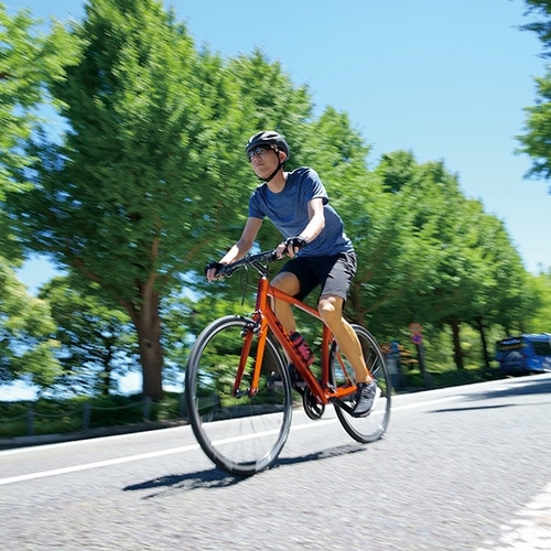 高い アルミ製クロスバイク 身長170-185cm RACING R21 オレンジ - 自転車