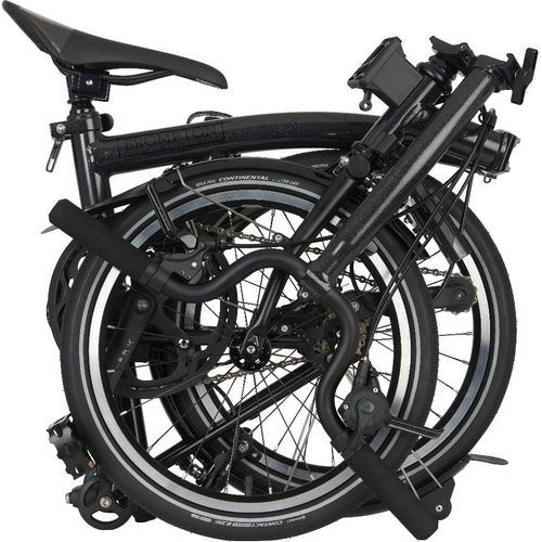 BROMPTON ( ブロンプトン ) 折りたたみ自転車 P LINE URBAN MID ( Pライン アーバン ミッド ) M4R リアキャリア付 ALIANTE R7 サドル モデル ミッドナイトブラック YSオリジナル輪行バッグプレゼント