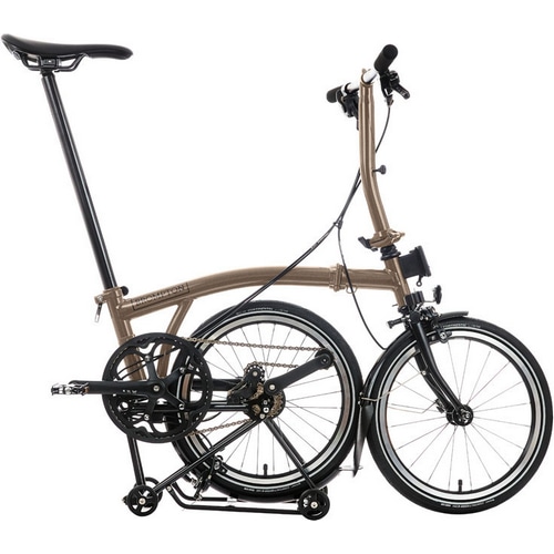 BROMPTON ( ブロンプトン ) 折りたたみ自転車 P LINE EXPLORE LOW ( Pライン エクスプローラー ロウ ) リアキャリア付き SLR 12S ブロンズスカイ ( 適正身長145-185cm前後 )
