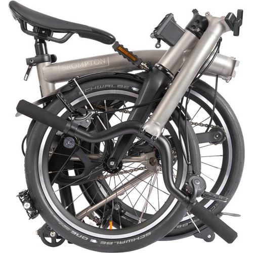 BROMPTON ( ブロンプトン ) 折りたたみ自転車 T LINE URBAN MID M4L ( T ライン アーバン ミッド M4L ) ブラック/ブラステッドチタニウム ワンサイズ ( 適正身長145-185cm前後 )