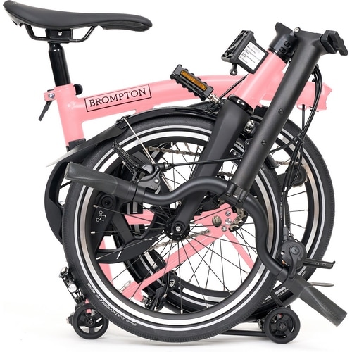 BROMPTON ( ブロンプトン ) 折りたたみ自転車 P LINE MK2 ( Pライン マーク2 ) 4速 MID ラックあり M4R フラミンゴピンク ( 適正身長145-185cm前後 )
