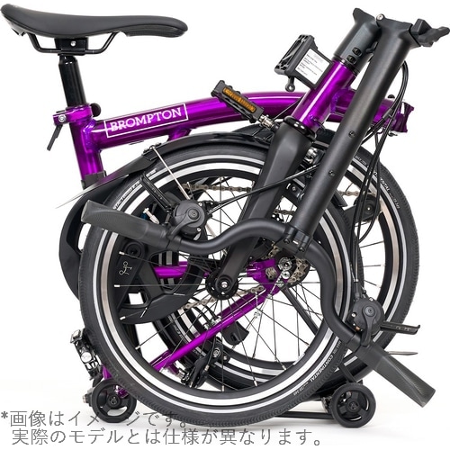 BROMPTON ( ブロンプトン ) 折りたたみ自転車 P LINE MK2 ( Pライン マーク2 ) 12速 LOW ラックあり SLR アメジストラッカー ( 適正身長145-185cm前後 )