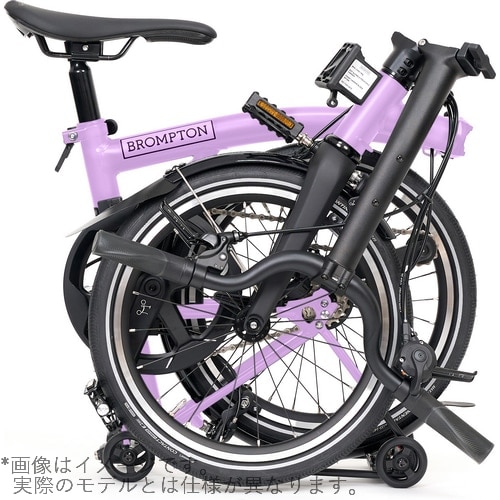 BROMPTON ( ブロンプトン ) 折りたたみ自転車 P LINE MK2 ( Pライン マーク2 ) 4速 LOW ラックあり S4R ライラックストーン ( 適正身長145-185cm前後 )