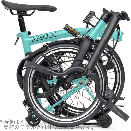 BROMPTON ( ブロンプトン ) 折りたたみ自転車 P LINE MK2 ( Pライン マーク2 ) 12速 LOW ラックあり SLR ターキッシュグリーン ( 適正身長145-185cm前後 )