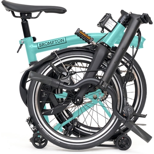 BROMPTON ( ブロンプトン ) 折りたたみ自転車 P LINE MK2 ( Pライン マーク2 ) 4速 MID ラックあり M4R ターキッシュグリーン ( 適正身長145-185cm前後 )