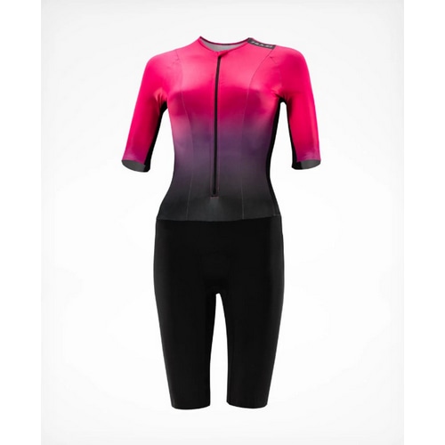 HUUB ( フーブ ) トライスーツ COLLECTIVE TRISUIT WMN ( コレクティブ トライスーツ ウィメンズ ) ブラック/レッドフェイド XS レディース