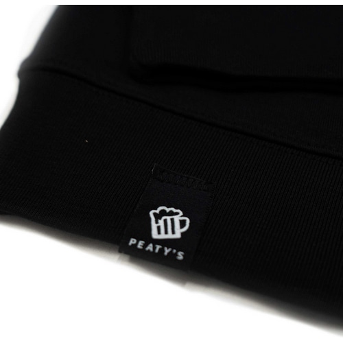 PEATYS ( ピーティーズ ) Tシャツ・カジュアルウェア PUB WEAR EMBROIDERED HOODY CROWN ( パブウェア エンブロイダード フーディー クラウン ) ブラック M