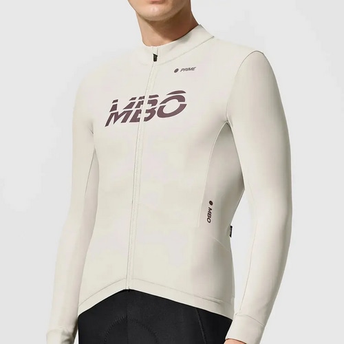 MBO ( �G���r�[�I�[ ) �����W���[�W C162 MEN'S LONG SLEEVE THERMAL JERSEY ( �����Y �����O�X���[�u �T�[�}���W���[�W ) ���C�g�x�[�W��/�O���[ M