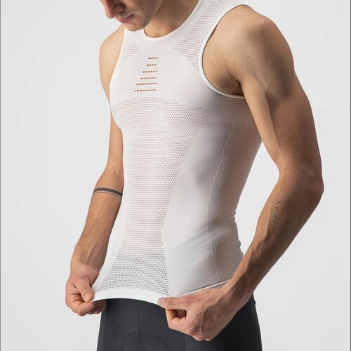 CASTELLI ( カステリ ) ノースリーブインナー CORE SEAMLESS BASE LAYER ( コア シームレス ベースレイヤー ) ホワイト L/XL