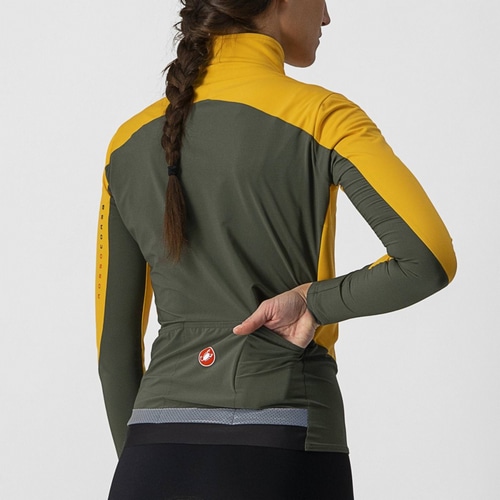CASTELLI ( カステリ ) ジャケット BETA ROS W JACKET ( ベタ RoS ウィメンズ ジャケット ) 731 サフラン/ミリタリーグリーン S レディース