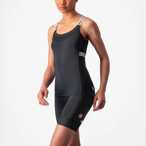 CASTELLI ( カステリ ) Tシャツ・カジュアルウェア BAVETTE TOP ( バヴェット トップ ) ライトブラック/アイボリー S レディース