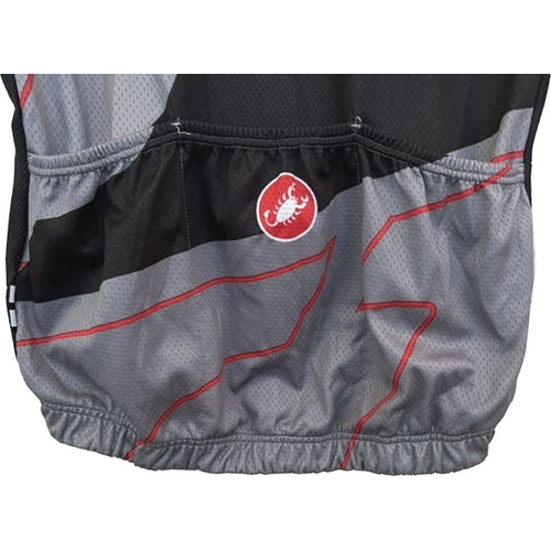 CASTELLI ( カステリ ) 半袖ジャージ ZIPP TEAM JERSEY FZ ( ジップ チーム ジャージ フルジップ ) 010 ブラック L