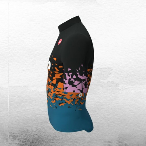 Wahoo ( ���t�[ ) �����W���[�W WAHOO × CASTELLI SQUADRA JERSEY ( ���t�[ x �J�X�e�� �X�N�A�h�� �W���[�W ) �u���b�N/�I�����W M