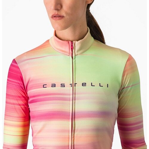 CASTELLI ( カステリ ) 長袖ジャージ PHASE JERSEY ( フェイズ ジャージ ) マルチカラーピンク S レディース