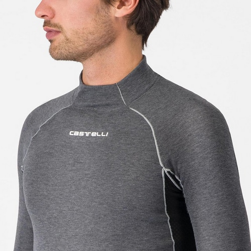 CASTELLI ( カステリ ) 長袖インナー FLANDERS 2 LONG SLEEVE ( フランドルス 2 ロングスリーブ ) 008 グレー M