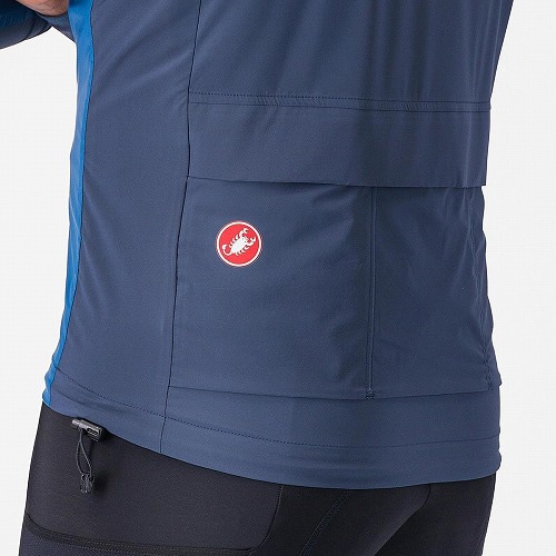 CASTELLI ( カステリ ) ジャケット UNLTD TRAIL JACKET ( アンリミテッド トレイル ジャケット ) 464 ベリーブルー / トワイライトブルー M