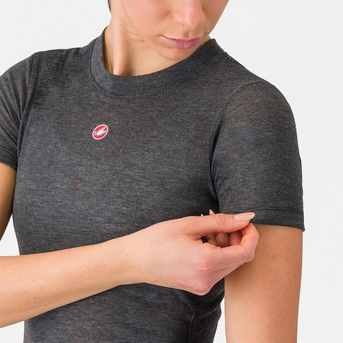 CASTELLI ( カステリ ) 半袖インナー MEDIO BASE LAYER W SHORT SLEEVE ( メディオ ベースレイヤー W ショートスリーブ ) 006 メランジ グレー XS レディース