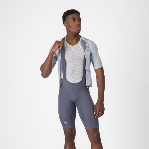 CASTELLI ( カステリ ) ビブショーツ FREE AERO RACE S BIBSHORT ( フリー エアロ レース S ビブショーツ ) スモーキーグレー L