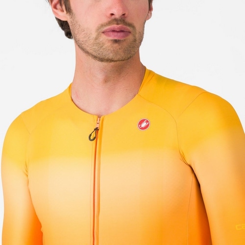 CASTELLI ( �J�X�e�� ) �����W���[�W UPF LONG SLEEVE JERSEY ( UPF �����O�X���[�u�W���[�W ) �r�r�b�h�I�����W S