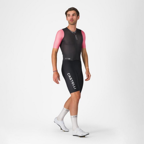 CASTELLI ( �J�X�e�� ) �����s�[�X�W���[�W SATURDAY MORNING SKINSUIT ( �T�^�f�[ ���[�j���O �X�L���X�[�c ) �u���b�N/���[�U�W��/�X���[�L�[�O���[ M